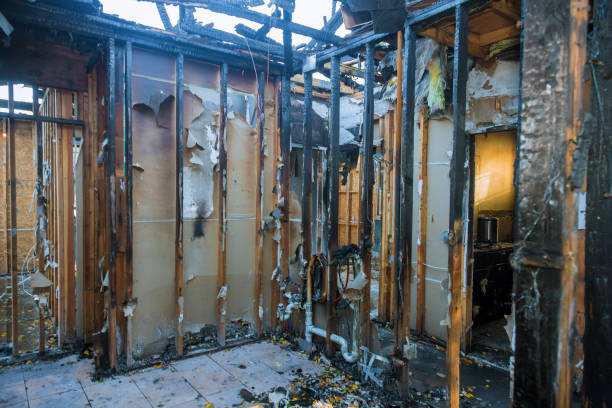 Professional Fire Damage Removal technician working in Green Island, NY